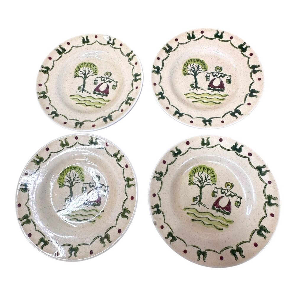 Metlox Poppy Trail Homestead Provincial 6.5" Bread Butter Plate Set of 4 READ